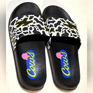 New Cows Icecream Slides-Sandals Womans Size 9-10 Shower Beach Slippers